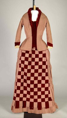 Afternoon dress, American, 1883-85. Creator: Unknown.