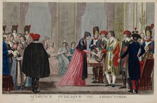 Audience publique du Directoire , ca 1797. Creator: Chataignier, Alexis (1772-1817).