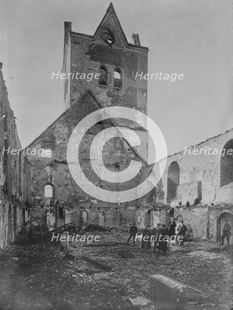 Church in Neidenburg destroyed by Russians, between 1914 and c1915. Creator: Bain News Service.