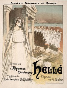 Poster for the opera Hellé by Étienne-Joseph Floquet, 1896. Creator: Steinlen, Théophile Alexandre (1859-1923).