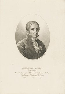Portrait of Alessandro Volta (1745-1827) , ca 1820. Creator: Tardieu, Ambroise (1788-1841).
