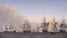 The Battle of Rheden on 2 April 1801, 1828-1832. Creator: Emil Normann.