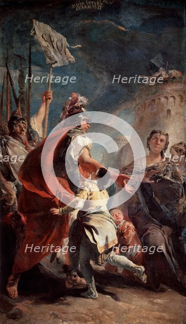 'Coriolanus Before the Gates of Rome', c1730. Artist: Giovanni Battista Tiepolo