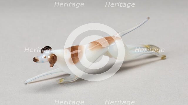 Leaping Dog, France, 18th century. Creator: Verres de Nevers.