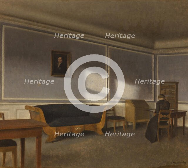 Sunshine in the Drawing Room II, 1903. Creator: Hammershøi, Vilhelm (1864-1916).