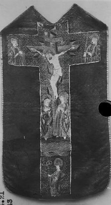 Chasuble with The Crucifixion, Holy Women and Saints, German, early 17th century. Creator: Unknown.
