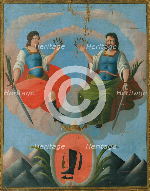 Patron saints of shoemakers, 19th century. Creator: Unknown.