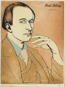 Portrait of the Composer Frederick Delius (1862-1934) . Creator: Ouvré, Achille (1872-1951).