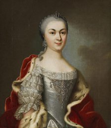 Portrait of Princess Maria Louise Albertine of Hesse-Darmstadt …, ca 1760. Creator: Fiedler, Johann Christian (1697-1765).