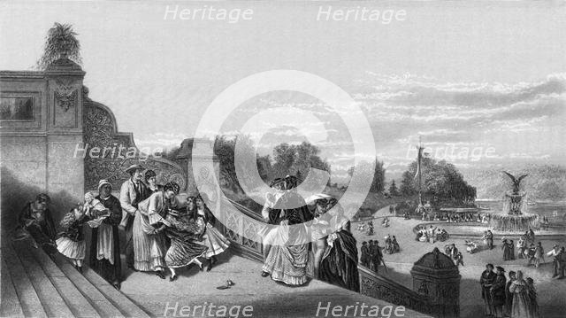 'The Terrace, Central Park, New York', 1874.  Creator: George R. Hall.