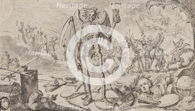 Vanitas with Death and the Last Judgment. Creator: Philip Tideman.