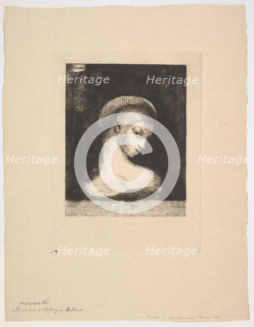 Perversity, 1891. Creator: Odilon Redon.