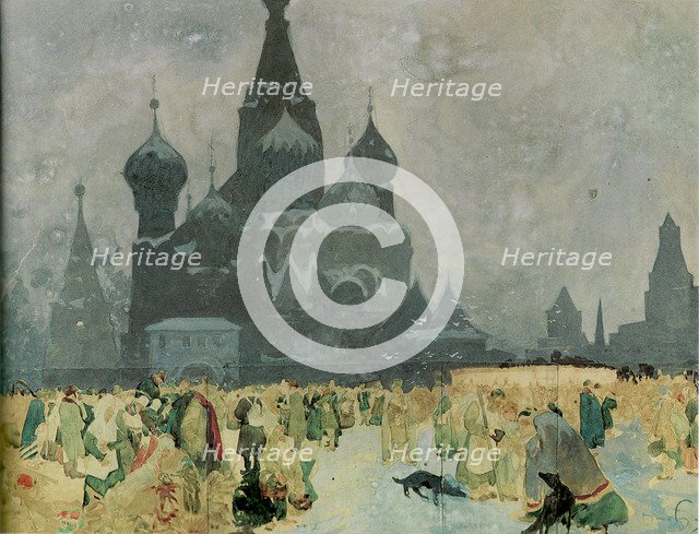 The Emancipation of the Russian Serfs (Study for The Slav Epic), 1914. Artist: Mucha, Alfons Marie (1860-1939)