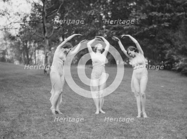 Elizabeth Duncan dancers and children, 1929 Creator: Arnold Genthe.