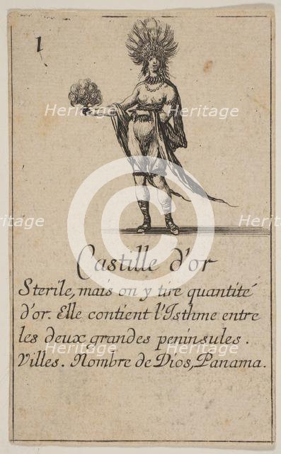 Gold Coast, from 'Game of Geography' (Jeu de la Géographie), 1644. Creator: Stefano della Bella.