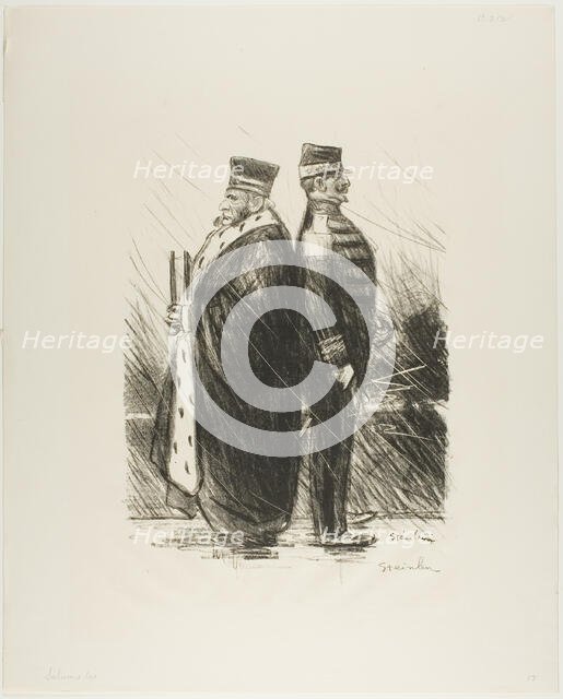 Salute them!, January 1899. Creator: Theophile Alexandre Steinlen.