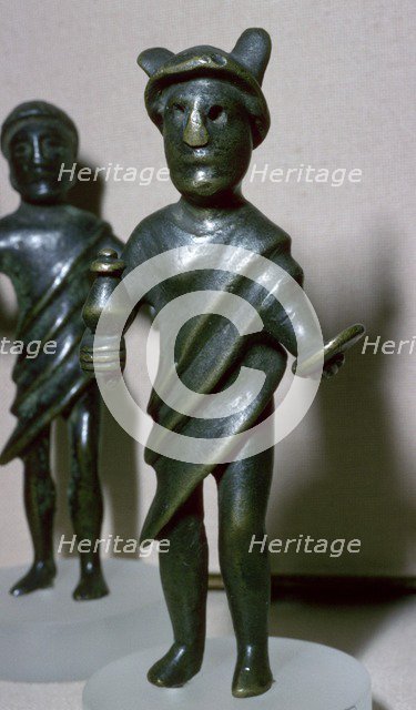 Romano-Celtic bronze statuette of a deity, 3rd century. Artist: Unknown