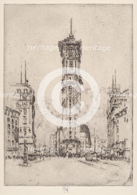 The Times Building, 1904. Creator: Joseph Pennell.