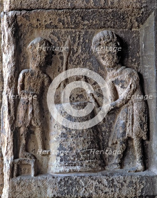 Façade of the Monastery of Santa Maria de Ripoll in which the 12 months of the year are represent…