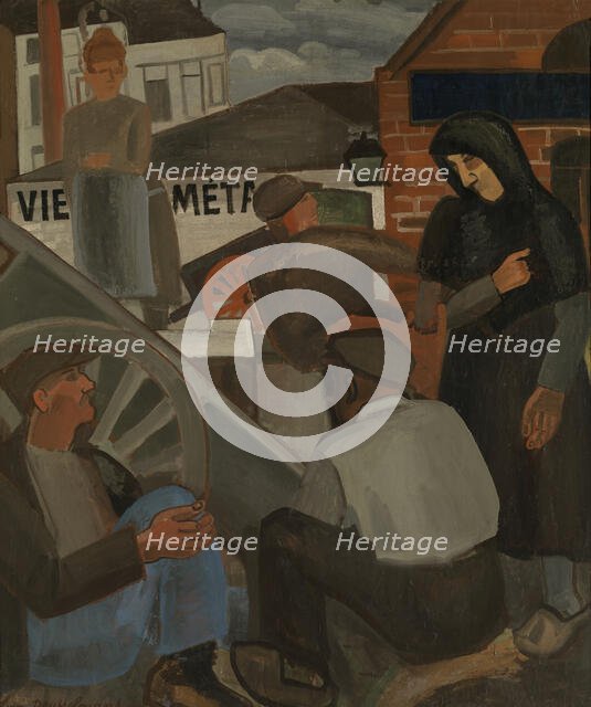 Labourers by the Canal, 1920. Creator: Jean Brusselmans.