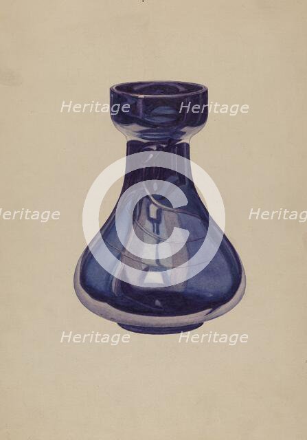 Cobalt Vase, c. 1940. Creator: Henry Moran.
