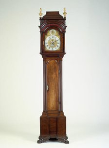 Tall Case Clock, c. 1750. Creators: George Glinn, Thomas Hughes.