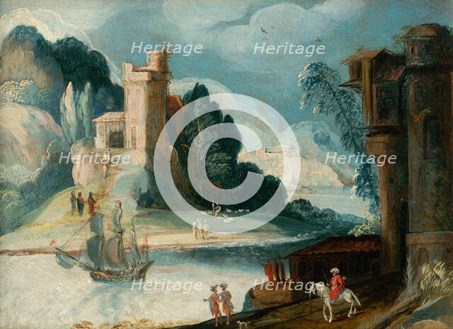 Landscape with a River and a Castle, 1590-1610. Creator: Unknown.