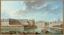 Eastern tip of Ile Saint-Louis, with Hotel de Bretonvilliers and Hotel Lambert, 1757. Creator: Nicolas Raguenet.