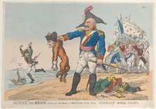 Blucher the Brave Extracting the Groan of Abdication from the Corsican Blood Houn..., April 9, 1814. Creator: Thomas Rowlandson.