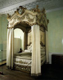 State Apartment with State Bed made in 1786, Audley End House, Essex, 1986. Artist: Unknown