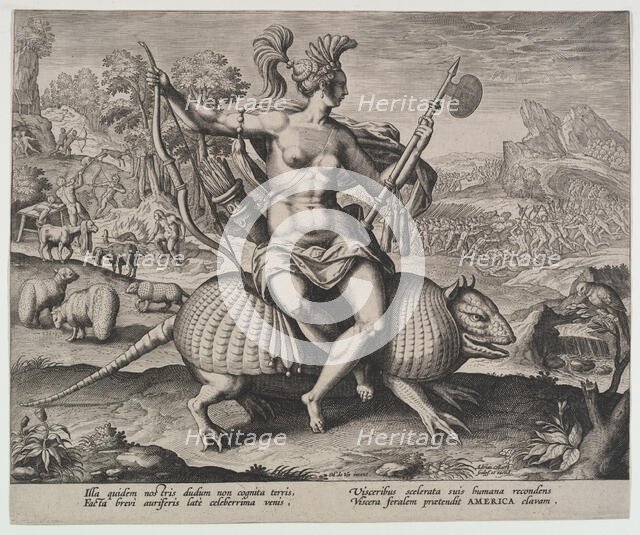 America, from the Four Continents,.n.d. Creator: Adriaen Collaert.