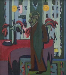 Max Liebermann in his studio, 1926-1928. Creator: Kirchner, Ernst Ludwig (1880-1938).