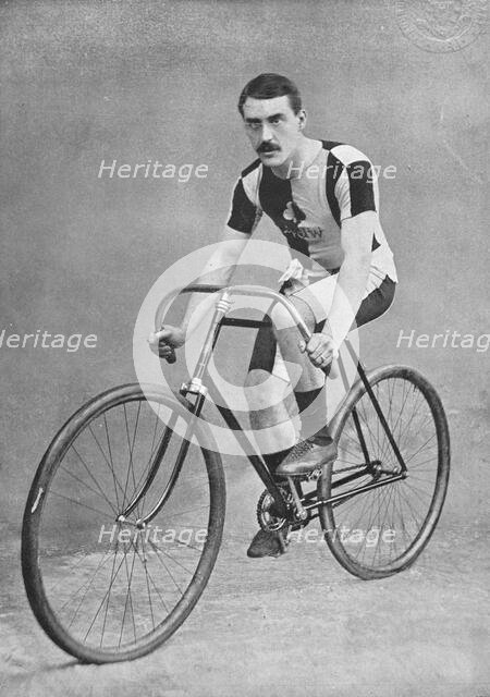 Portrait of the cyclist AJ Watson, 1896.  Creator: RW Thomas.