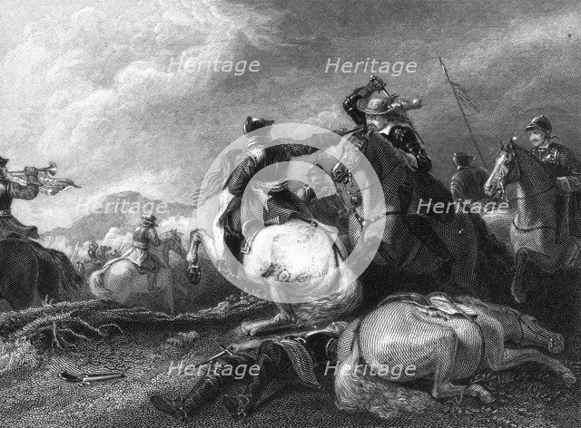 Cromwell at the Battle of Marston Moor, 2 July 1644, (19th century).  Creator: Unknown.