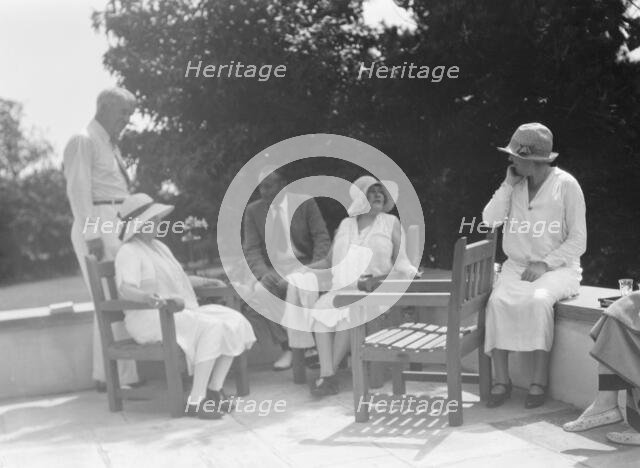Group of people at "The Shallows," property of Lucien Hamilton Tyng, Southampton, Long Island, 1931  Creator: Arnold Genthe.