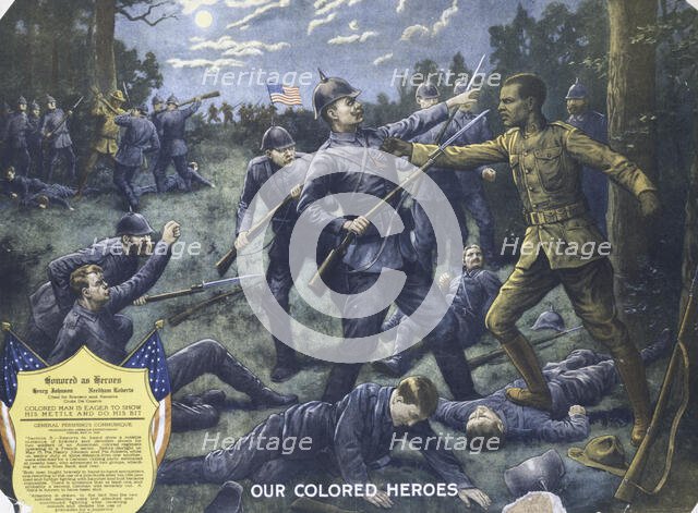 Our Colored Heroes. Henry Johnson, Needham Roberts, Honored as Heroes, 1918. Creator: Frank Hartley Anderson.