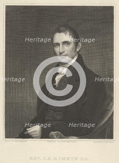 Rev. John Brodhead Romeyn, D. D., May 1, 1820., May 1, 1820. Creator: Asher Brown Durand.