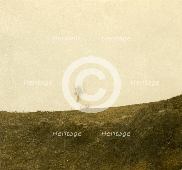 Bomb exploding, c1914-c1918. Artist: Unknown.