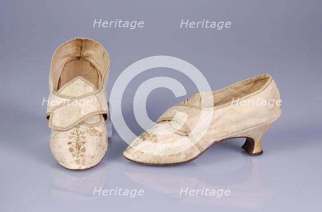 Shoes, French, third quarter 18th century. Creator: Unknown.