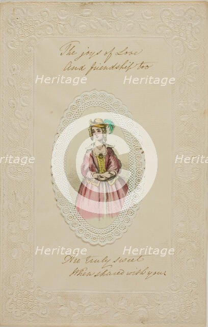 The Joys of Love (valentine), c. 1850. Creator: Unknown.
