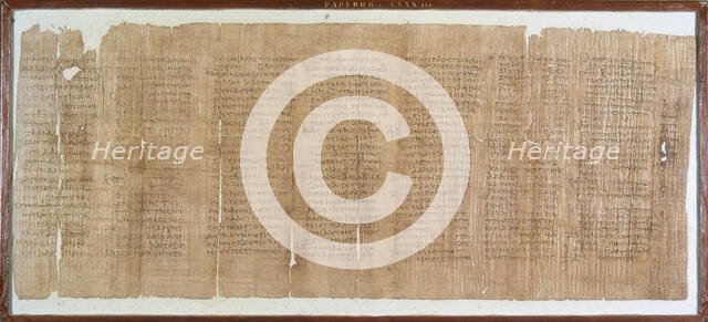 Greek papyrus horoscope for 1st April, 81 AD.  Creator: Unknown.