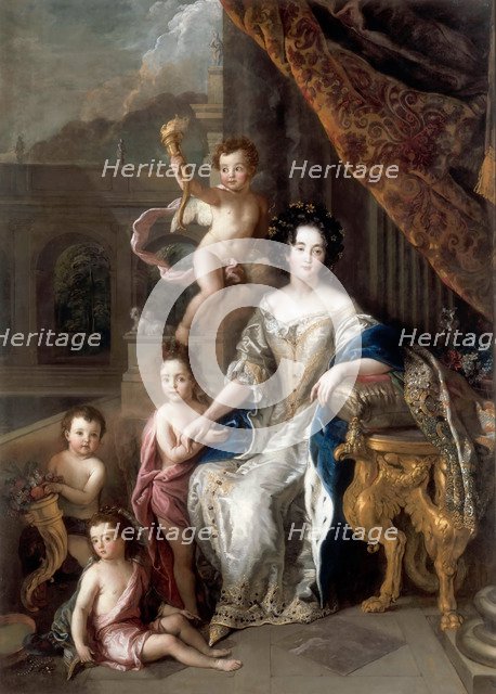 Marquise de Montespan (1640-1707) and her children. Artist: La Fosse, Charles, de (1636-1716)