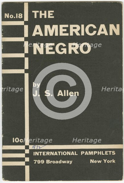 'The American Negro', 1932. Creator: Unknown.
