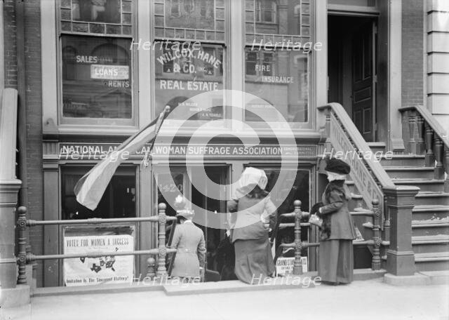 Woman Suffrage - Headquarters, National American Woman Suffrage Association, 1913. Creator: Harris & Ewing.