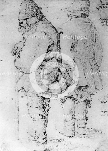 Studies of Peasants, 1913.Artist: Pieter Bruegel the Elder