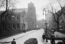 Stuyvesant Sq. - St. George's at time of Morgan funeral, 1913. Creator: Bain News Service.