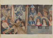 Station of the Cross No. 7: "Jesus Falls the Second Time", c. 1936. Creator: Beulah Bradleigh.