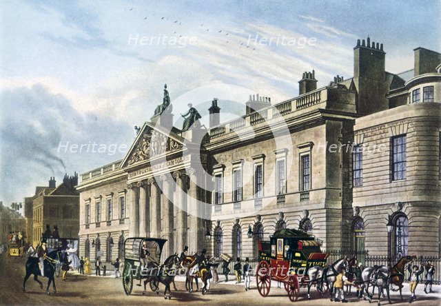 East India House, London, 1817. Artist: Thomas Hosmer Shepherd