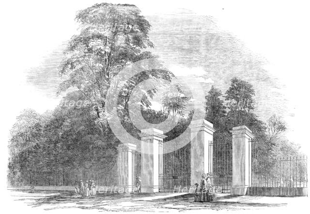Kensington Gardens - New Gates, Bayswater-Road, 1854. Creator: Unknown.