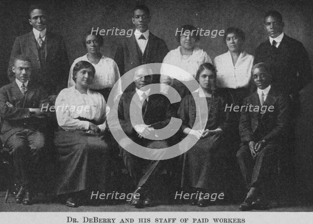 Dr. DeBerry and his staff of paid workers, 1922. Creator: Unknown.